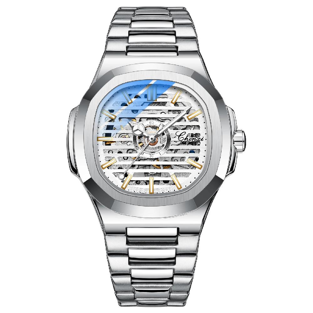 chenxi CHENXI 8822 Skeleton Dial Mechanical Watch Luminous Business Timepiece