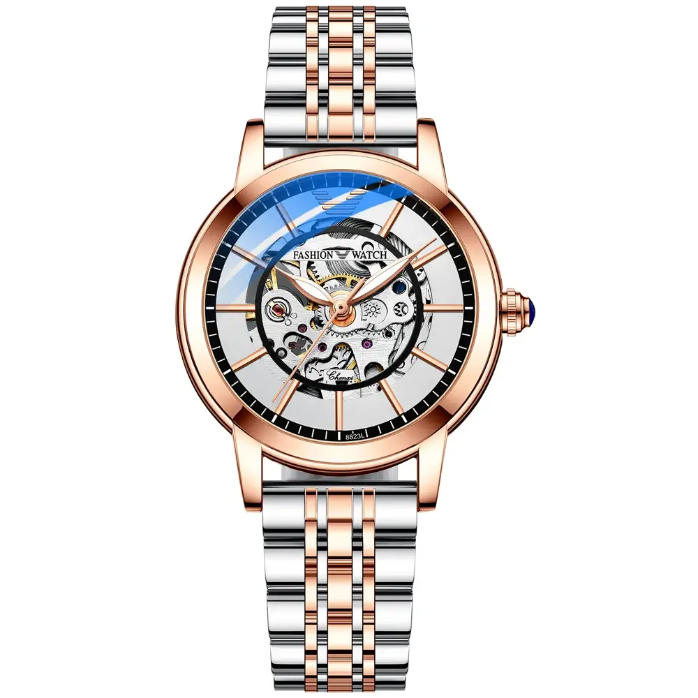 chenxi CHENXI 8823 Skeleton Dial Automatic Watch for Business Style