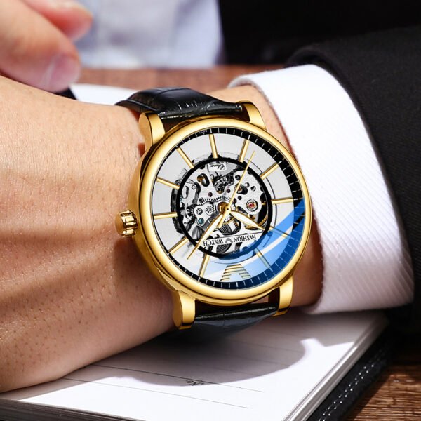 Chenxi CHENXI 8823 Skeleton Mechanical Watch With Leather Strap