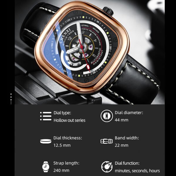 Chenxi CHENXI 8824 Automatic Skeleton Leather Watch