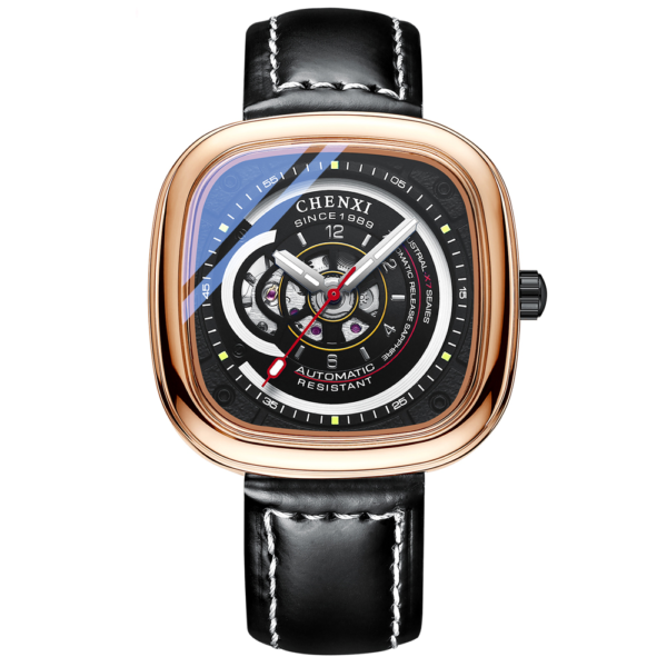 chenxi CHENXI 8824 Automatic Skeleton Leather Watch