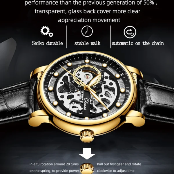 Chenxi CHENXI 8843 Skeleton Tourbillon Mechanical Watch