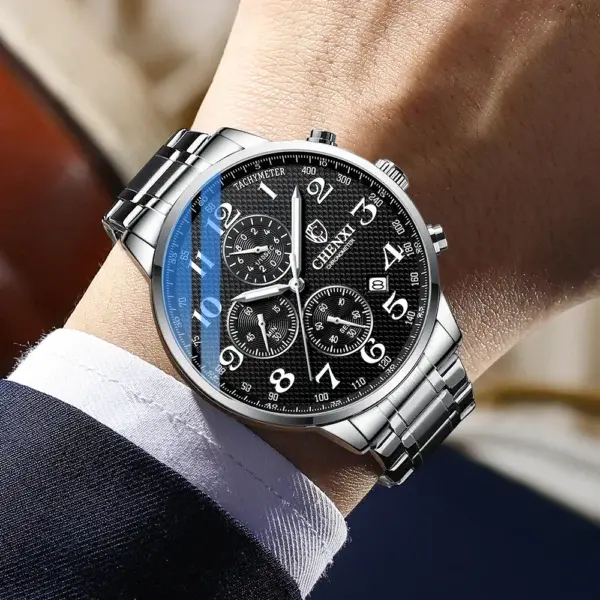 Chenxi CHENXI 8848 Chronograph Watch With Leather Or Steel Strap