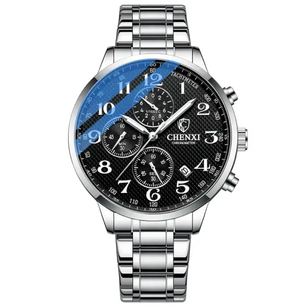 chenxi CHENXI 8848 Chronograph Watch with Leather or Steel Strap