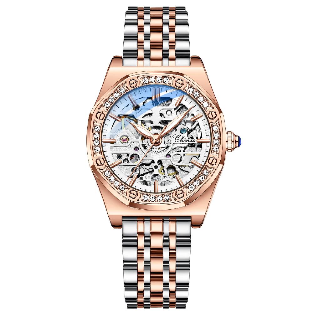 chenxi CHENXI 8848L Skeleton Dial Automatic Watch for Women