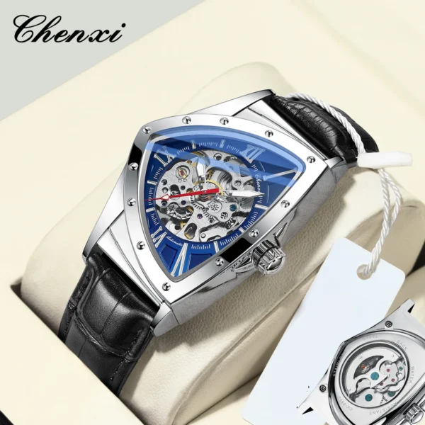 Chenxi CHENXI 8853 Skeleton Triangle Automatic Watch