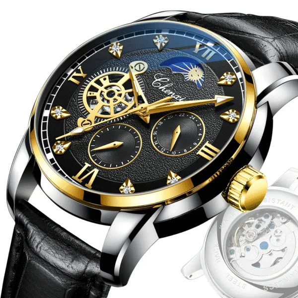 Chenxi CHENXI 8859 Skeleton Tourbillon Moon Phase Watch