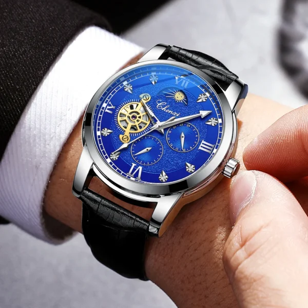 Chenxi CHENXI 8859 Skeleton Tourbillon Moon Phase Watch