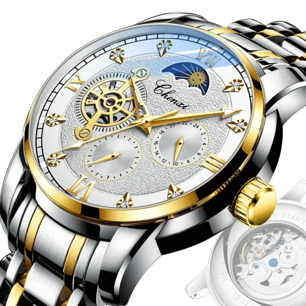 Chenxi CHENXI 8859 Skeleton Tourbillon With Moon Phase Display