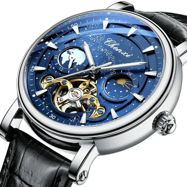 Chenxi CHENXI 8872 Skeleton Moonphase Mechanical Watch