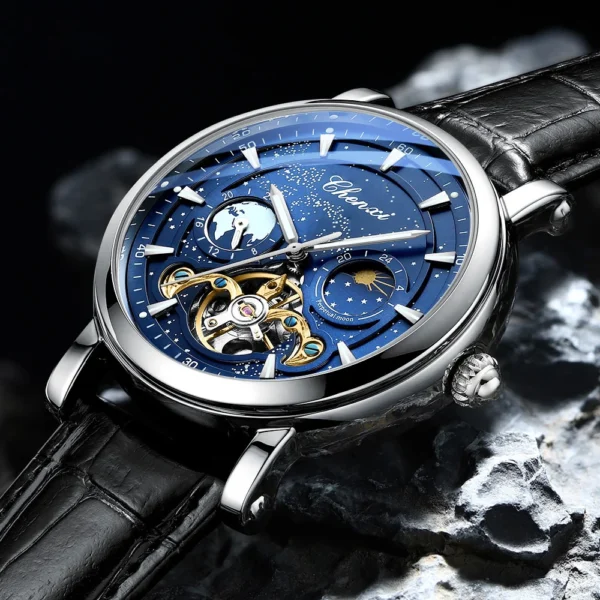 Chenxi CHENXI 8872 Skeleton Moonphase Mechanical Watch