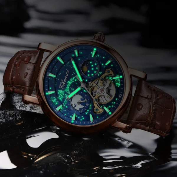 Chenxi CHENXI 8872 Skeleton Moonphase Mechanical Watch