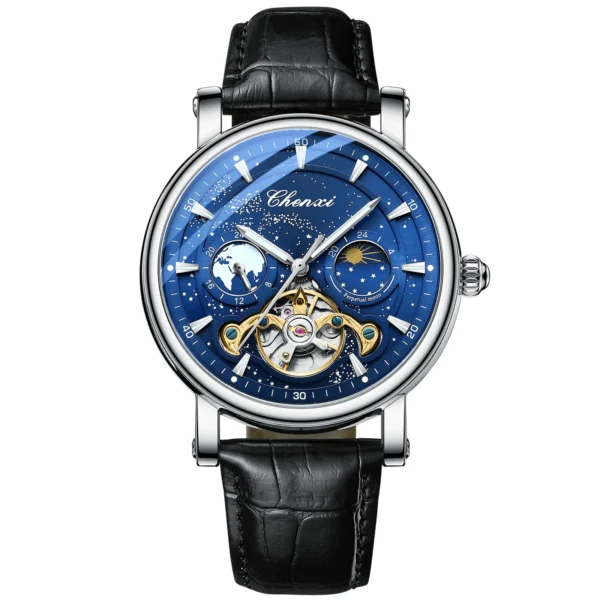 chenxi CHENXI 8872 Skeleton Moonphase Mechanical Watch