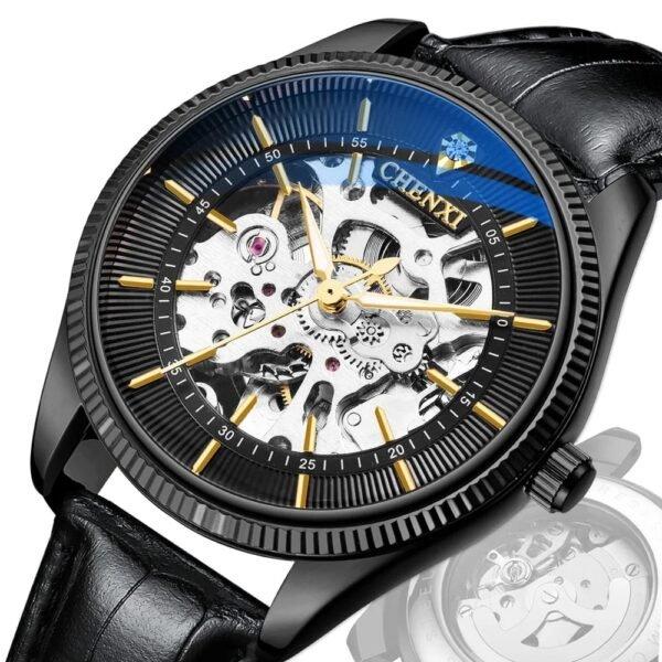 Chenxi CHENXI 8878 Skeleton Dial Mechanical Watch Elegant Luminous & Waterproof