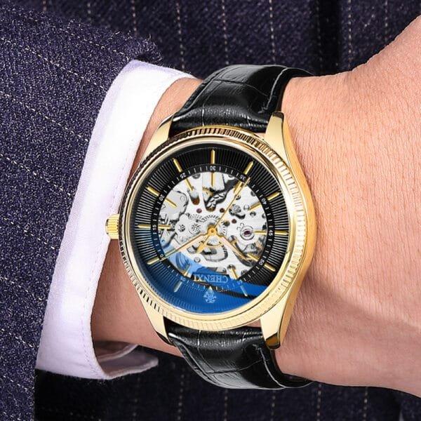 Chenxi CHENXI 8878 Skeleton Dial Mechanical Watch Elegant Luminous & Waterproof