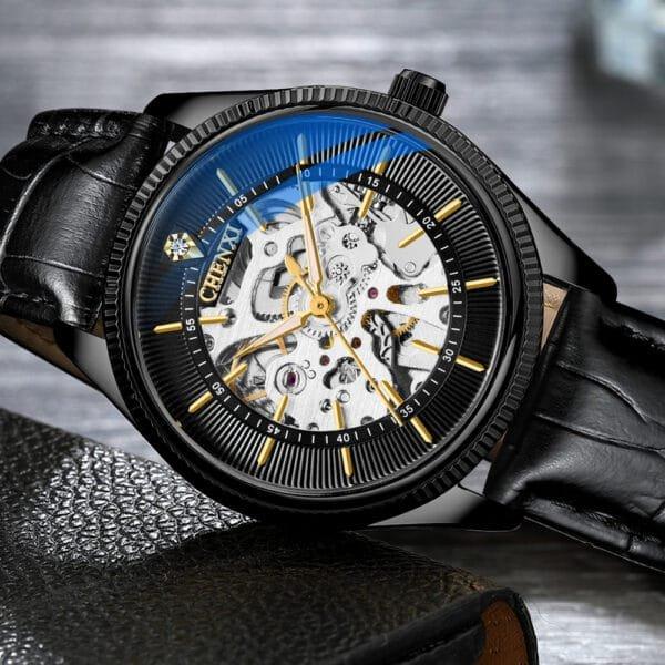 Chenxi CHENXI 8878 Skeleton Dial Mechanical Watch Elegant Luminous & Waterproof