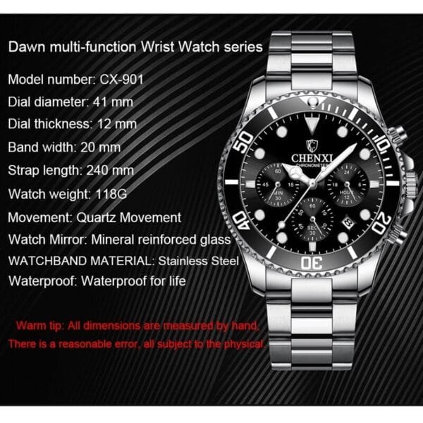 Chenxi CHENXI 901 Multi-Function Business Chronograph Watch