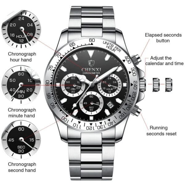 Chenxi CHENXI 908 Sport Chronograph With Auto Date & Luminous Hands