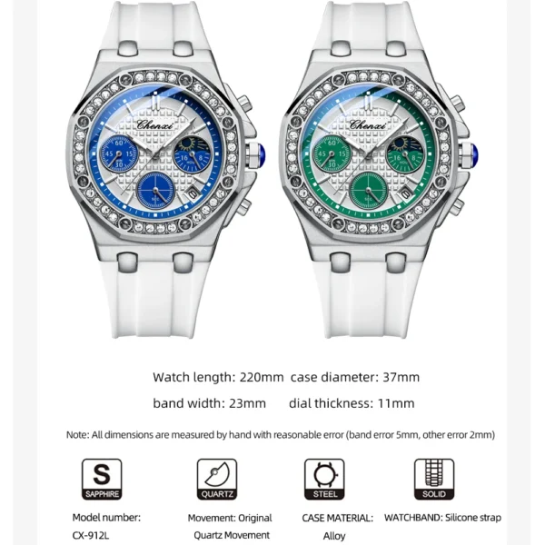 Chenxi CHENXI 912 Rhinestone Chronograph Women’s Luxury Watch
