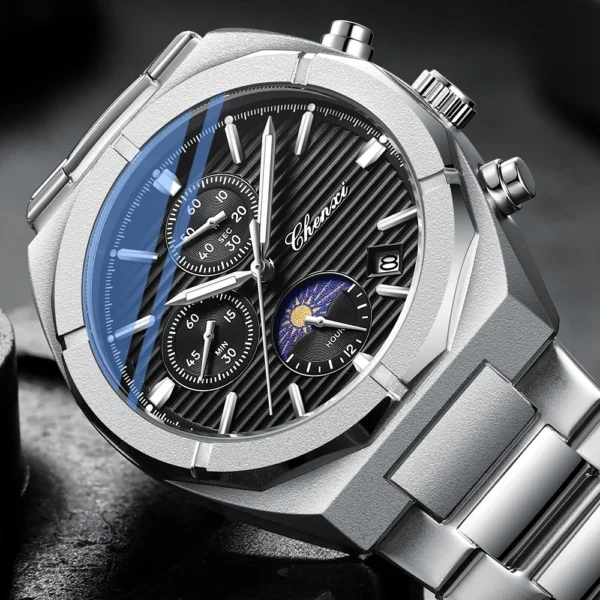 Chenxi CHENXI 962 Chronograph Moon Phase Quartz Watch For Men