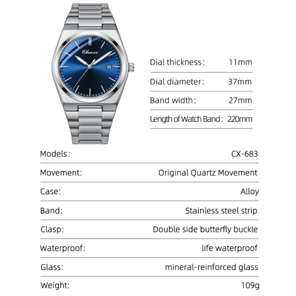 Chenxi CHENXI 683 Classic Blue Dial Quartz Watch