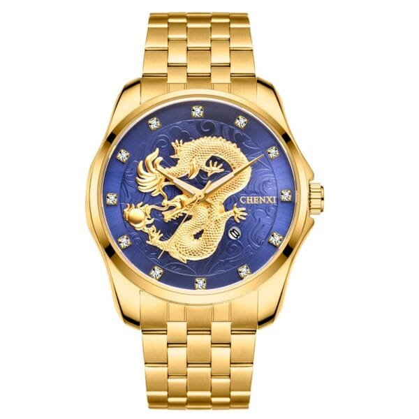 chenxi CHENXI 8220 Luxury Dragon Quartz Watch