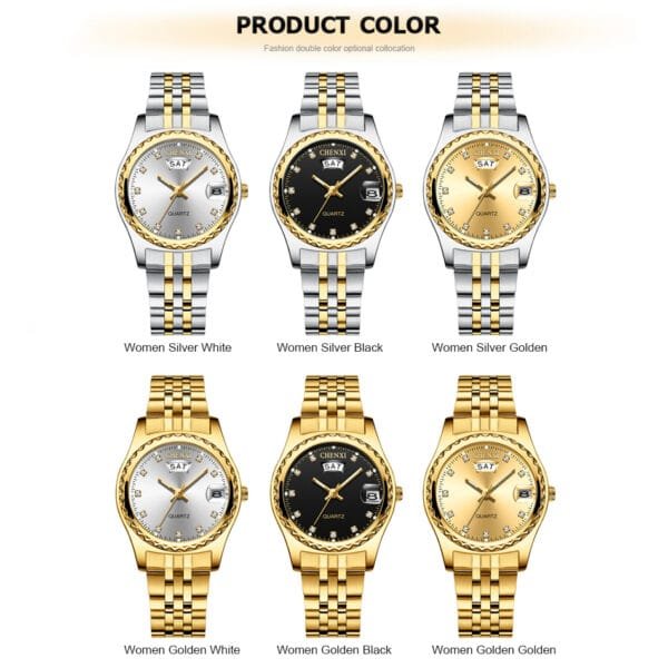Chenxi CHENXI Women Luxury Quartz Watches Ladies Golden