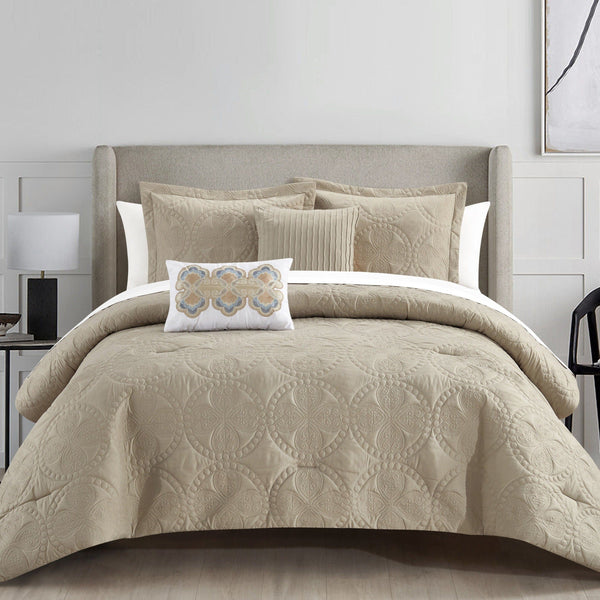 chic home Adaline 9 Piece Embroidered Comforter Set