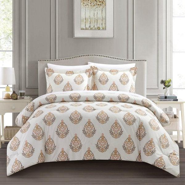 chic home Amelia 7 Piece Floral Medallion Print Duvet Cover Set