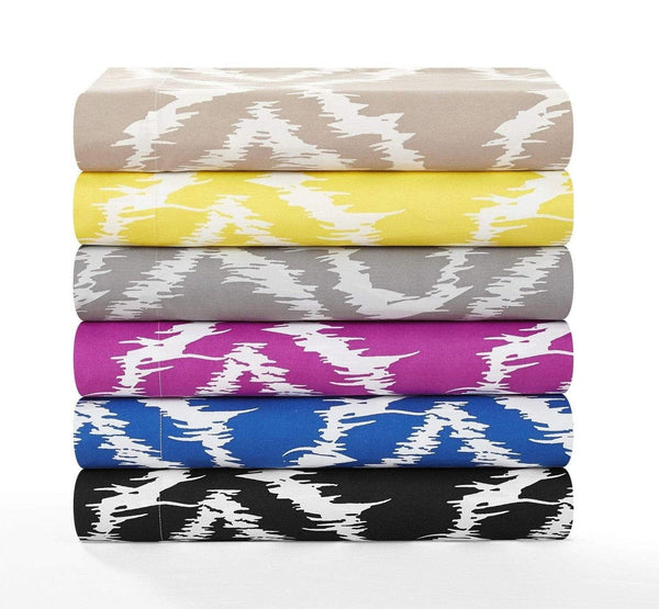 Chic Home Arianna 6 Piece Ikat Medallion Sheet With Pillowcases Set