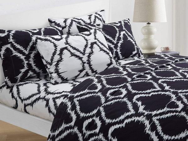 chic home Arianna 6 Piece Ikat Medallion Sheet with Pillowcases Set