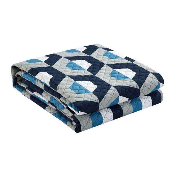 Chic Home Arthur 7 Piece Geometric Pattern Quilt Set