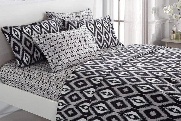 Chic Home Arundel 6 Piece Ikat Diamond Sheet Set With Pillowcases