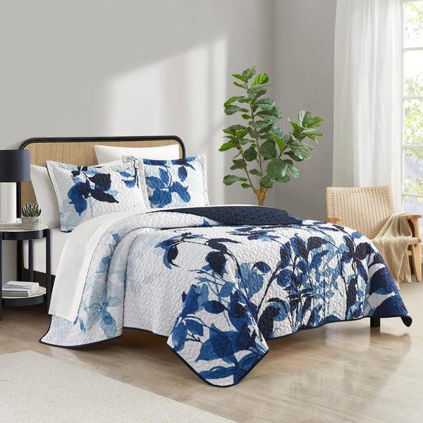Chic Home Avery 3 Piece Watercolor Floral Quilt Set