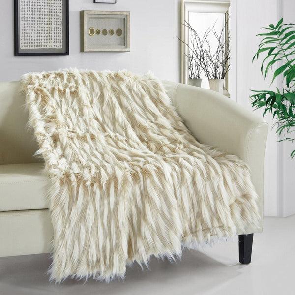 chic home Aviva Throw Blanket Cozy Super Soft Ultra Plush Two Tone Design