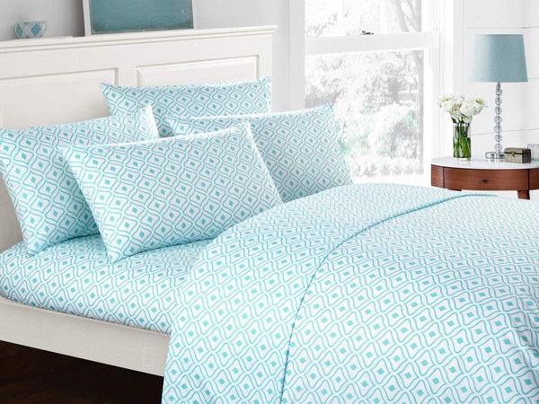 chic home Ayala 6 Piece Geometric Pattern Sheet Set with Pillowcases