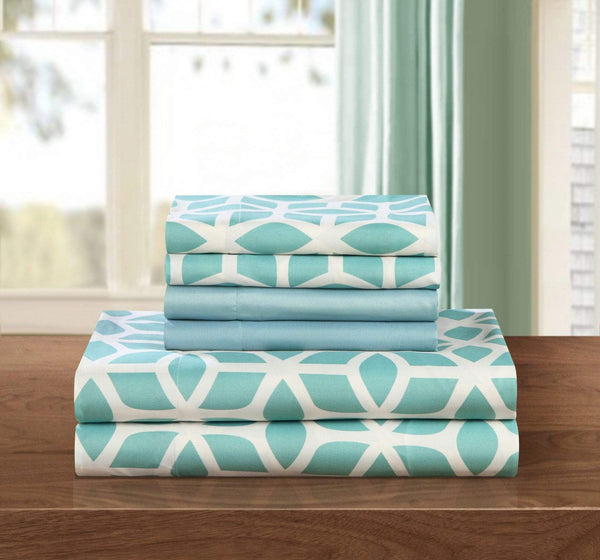 Chic Home Bailee 6 Piece Geometric Pattern Sheet Set With Pillowcases