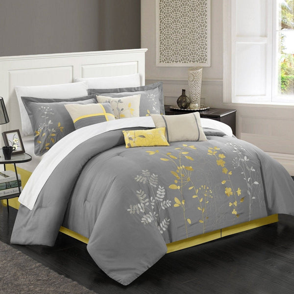 Chic Home Bliss Garden 8 Piece Floral Comforter Set