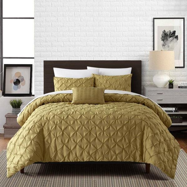 chic home Bradley 8 Piece Diamond Pinch Pleat Comforter Set