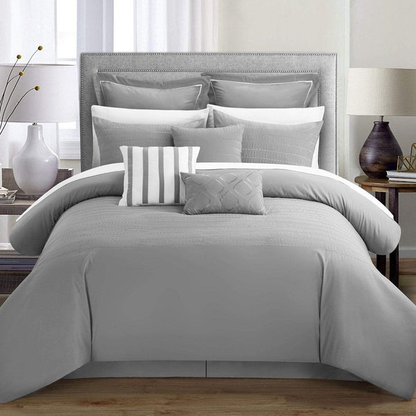 chic home Brenton 9 Piece Embroidered Comforter Set