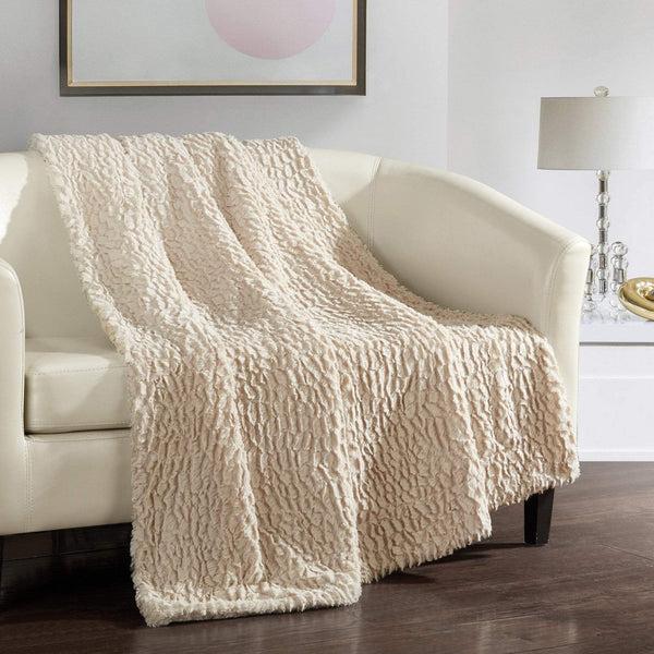 chic home Brianna Throw Blanket Cozy Super Soft Ultra Plush Decorative Shaggy Faux Fur Sherpa Lined