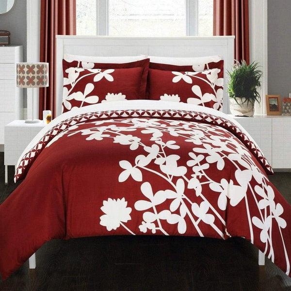 Chic Home Calla Lily 7 Piece Floral Duvet Cover Set