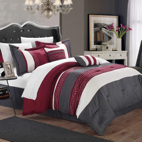 Chic Home Carlton 10 Piece Embroidered Comforter Set