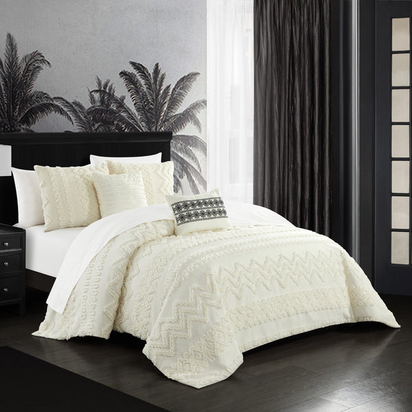 Chic Home Addison 5 Piece Jacquard Comforter Set