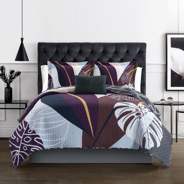 chic home Aello 8 Piece Floral Quilt Set