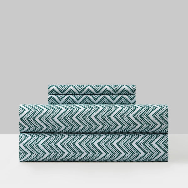 chic home Alaina 4 Piece Chevron Design Sheet Set