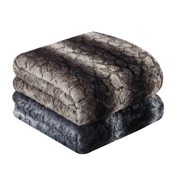 Chic Home Aleah Sherpa Lined Throw Blanket