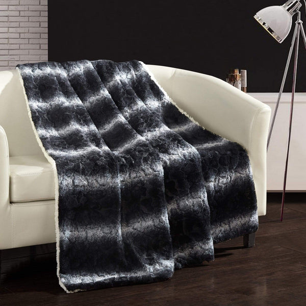 chic home Aleah Sherpa Lined Throw Blanket