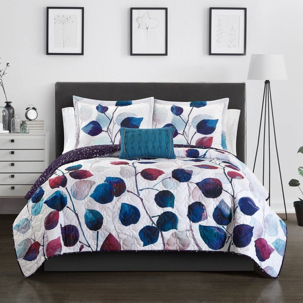 chic home Alecto 4 Piece Floral Quilt Set