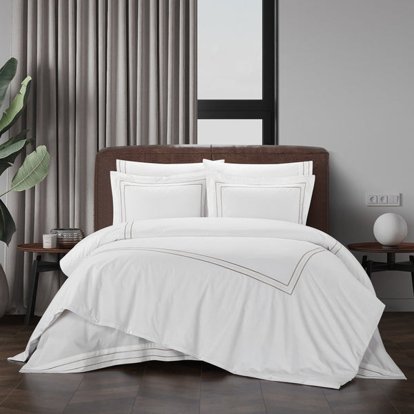 chic home Alexander 7 Piece Cotton Duvet Cover Set